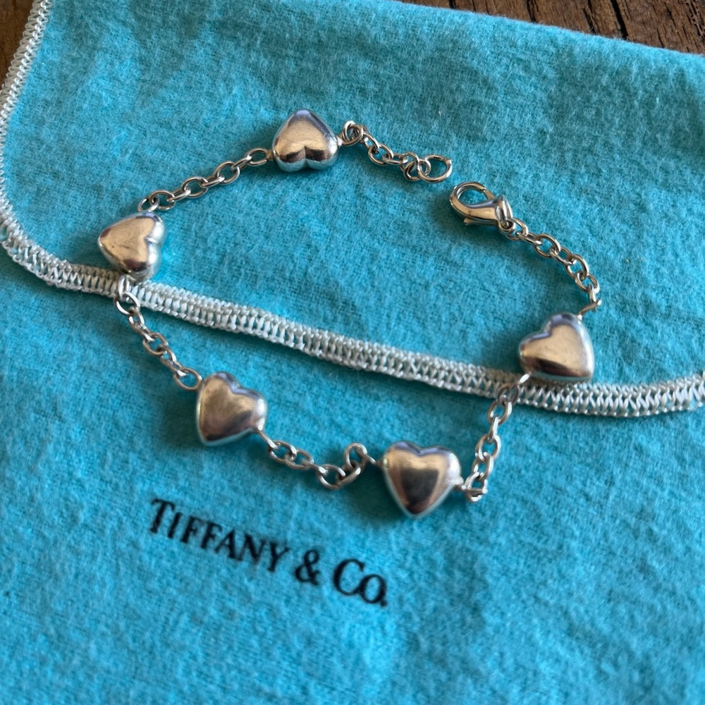 Tiffany & Co Puff Heart Sterling Silver 925 Bracelet